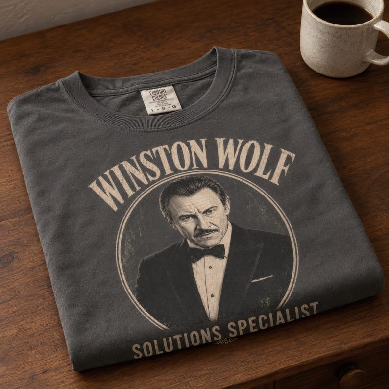 Winston Wolf Shirt Pulp Fiction Quentin Tarantino Vintage Style S-4XL image 11