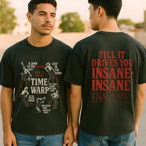Camiseta de Rocky Horror, camiseta Time Warp Dance teñida en prenda, tallas S–4XL