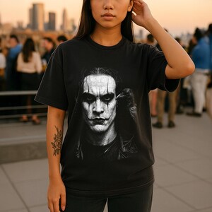 The Crow TShirt Brandon Lee Tribute Black Comfort Colors Movie, Cult Classic Horror Apparel image 6