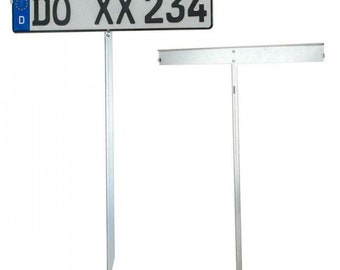 Parkplatzschild mit Einschlagpfosten Nummernschildhalter