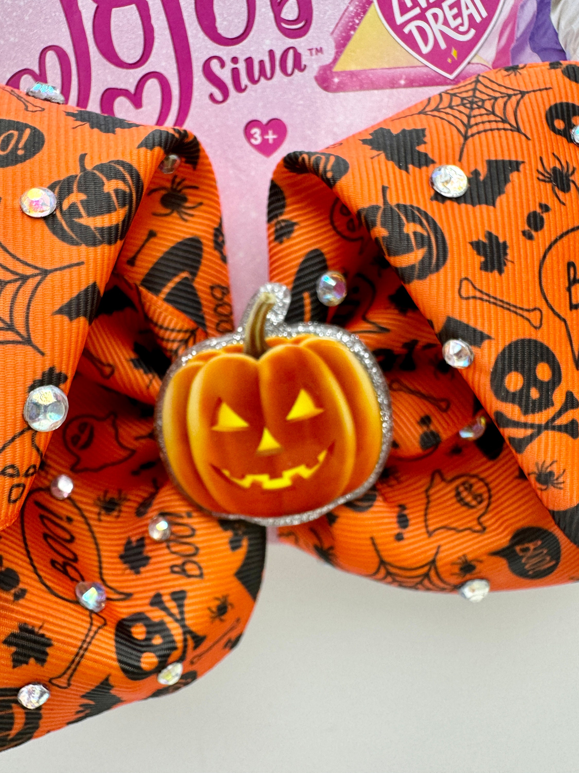 Jojo Siwa Hair Bow Clip Halloween Orange/black/pumpkin Accent 6 by 3 ...
