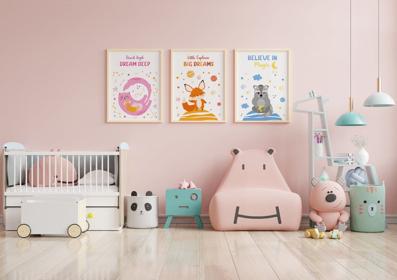 Set of 3 Positive Posters for Kids, Printable Motivational Wall Art for ...