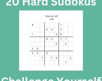 20 svåra Sudoku-pussel - Utmana dig själv