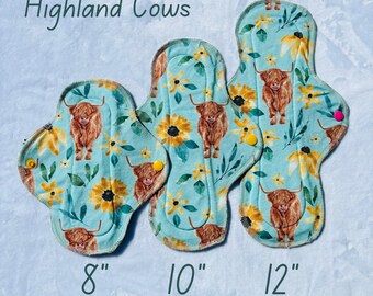 Cloth Pads - Highland Cows