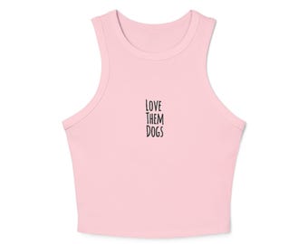 Camiseta sin mangas con estampado de perros Love Them Dogs