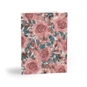Juego completo de tarjetas florales; interior en blanco, perfecto para cualquier ocasión, notas de agradecimiento con flores, ánimo, tarjeta atemporal y reflexiva.