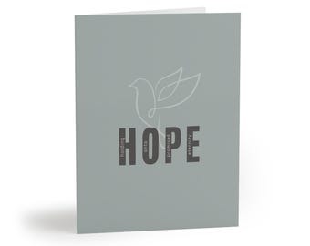 HOPE Sage Card Set; Simple Religious Spiritual, Biblical, Christian, Faith Based, Baptism, Encouragement, Special Notes