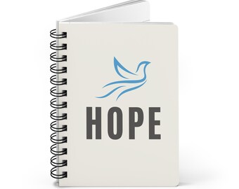 HOPE dove Journal; Bible Study; Religious Gift; Baptism Gift; Devotional Notebook; Church Spiral; Spiritual Theme Notes Journal