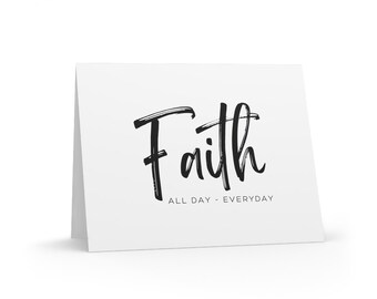 Faith All Day Everyday Card Set; Simple Religious Spiritual, Biblical, Christian, Faith Based, Baptism, Encouragement, Special Notes