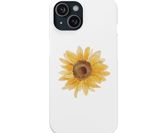 Sunflower Slim Phone Case | Simple and Stylish Floral Cover for iPhone and Samsung | Protective, Lightweight, and Durable Design