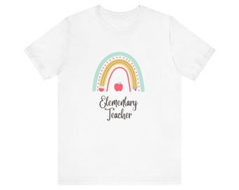 Camiseta arco-íris elementar