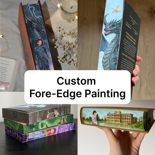 Custom Fore-edge painting | Painted Book Edges | Hand painted books
