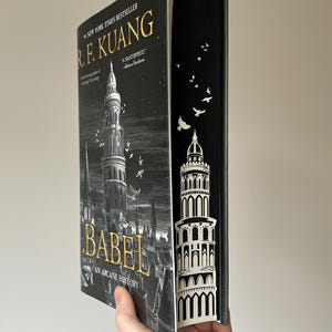 Babel Besprühte Ränder | Benutzerdefinierte Vorderrandbemalung | Handgemaltes Buch
