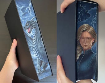 Iron Flame Fore edge painting | Custom Edge | Hand painted book edge | Tairn | Dragon | Andarna | Violet Sorrengail and Xaden Riorson