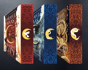 House of Earth and Blood, Crescent City House of Sky and Breath, House of Flame and Shadow | Sprayed edges | Fore edge painting