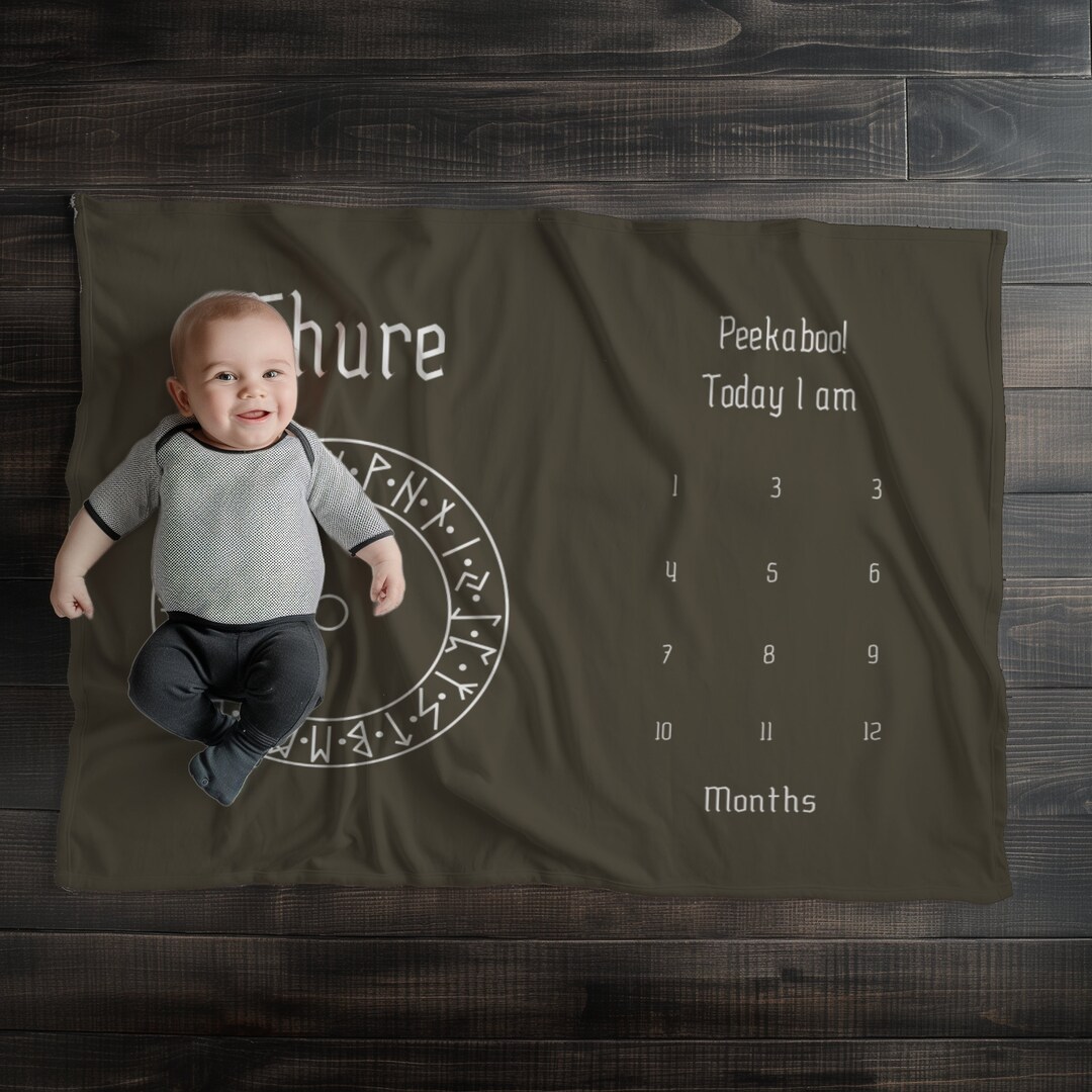 Milestone Blanket, Gothic Nursery, Gothic Baby Blanket, Monthly ...