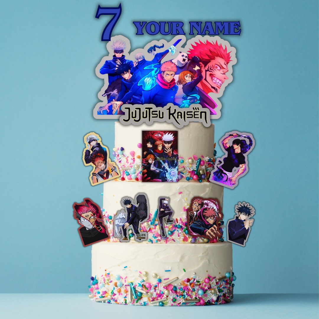 Name & Age Editable Jujutsu Kaisen Custom Cake Topper, Toji Fushiguro