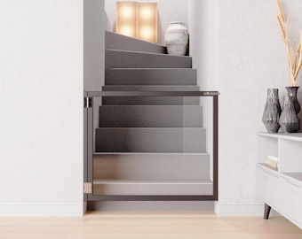 Plexiglass Stair Gate | Custom Size Safety Barrier for Pets & Kids