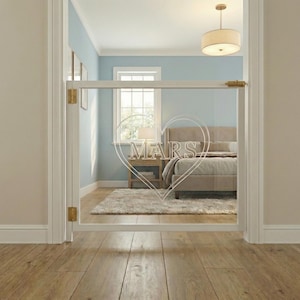 Custom Plexiglass Stair Gate | Personalized Pet & Child Safety Barrier