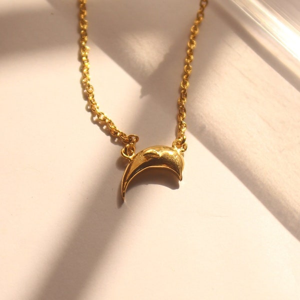 Charming Gold-Plated Dolphin Pendant Necklace, 925 Sterling Silver with Adjustable Chain Size, Perfect for Marine Life Enthusiasts