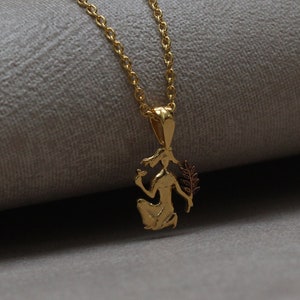 Colar de signo de Virgem, prata esterlina 925, banhado a ouro 18K, pingente de solteira, joia astrológica, presente para mulheres, signo celestial