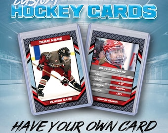 Custom Hockey Cards - Printed, Includes Sleeves & Cases, Free Shipping* | Sports Gift