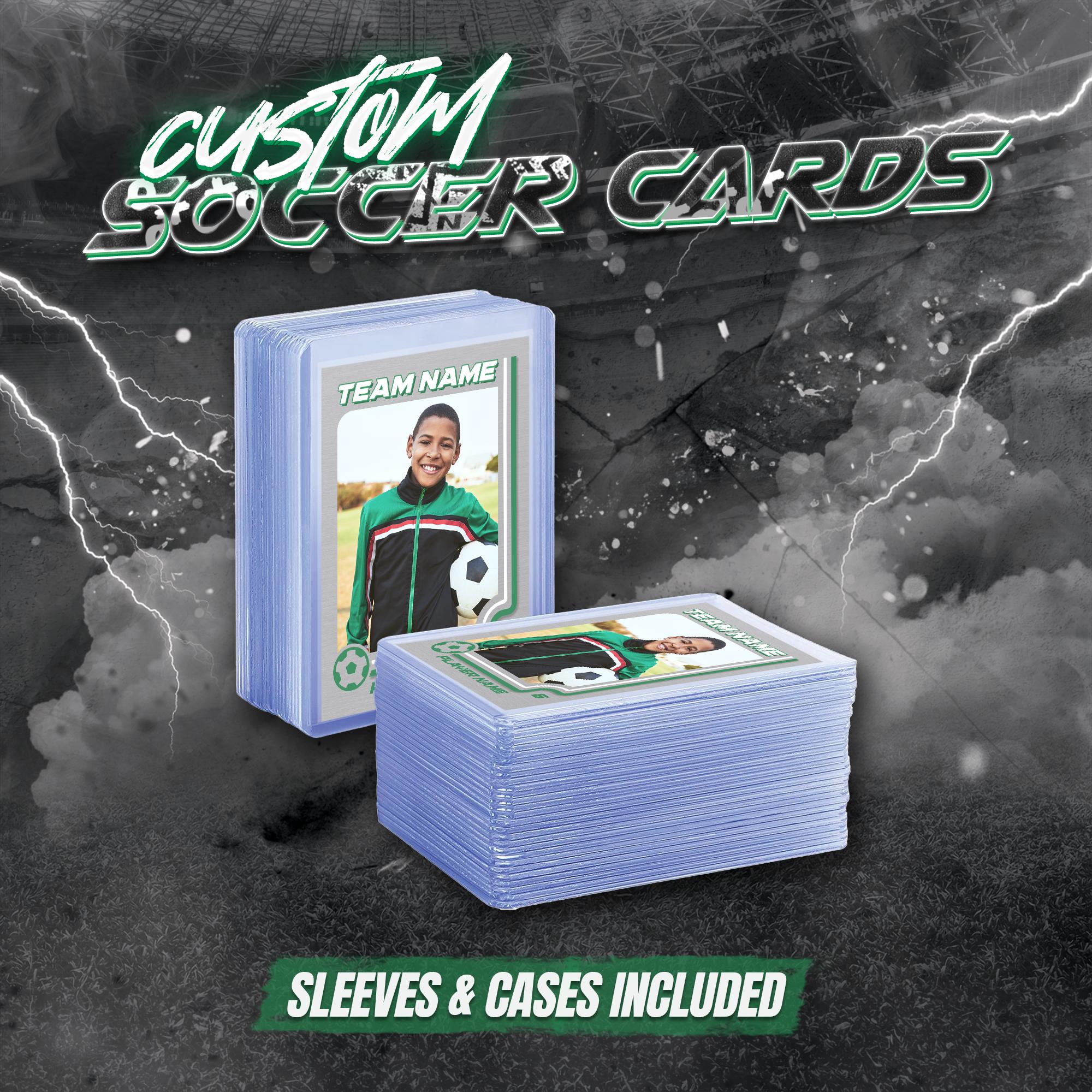 soccer card sleeves 1000 colorful trading football sports cards 100% clear polypropylene Custom Soccer Cards - Printed,