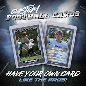 Custom Football Cards - Printed, Includes Sleeves & Cases, Free Shipping* | Sports Gift