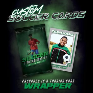 Custom Soccer Cards in Packs - Printed, Free Shipping* | Sports Gift