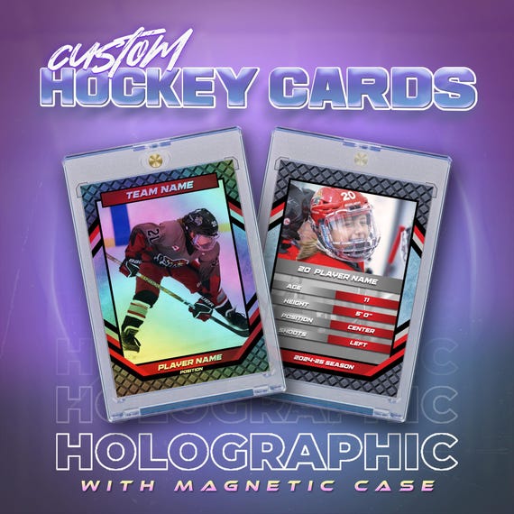 Custom Holographic Hockey Cards - Includes Magnetic Case, Free Shipping* | Sports Gift - Etsy Israel Custom Holographic Hockey Cards - Includes Magnetic Case, Free Shipping* | Sports Gift - Etsy Israel