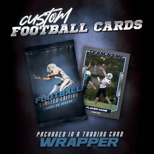Custom Football Cards in Packs - Printed, Free Shipping* | Sports Gift