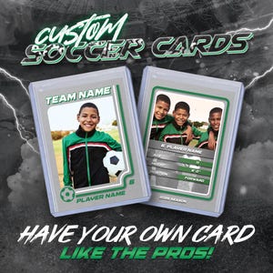 Custom Soccer Cards - Printed, Includes Sleeves & Cases, Free Shipping* | Sports Gift