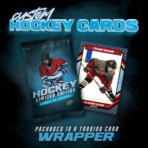Custom hockeykaarten in verpakkingen: bedrukt, gratis verzending* | Sportcadeau
