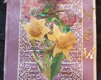 Handmade Flower Bouquet Card