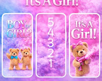 Gender Reveal Video - It’s a Girl! – Instant Download | Mobile-Friendly Gender Reveal Video (MP4)