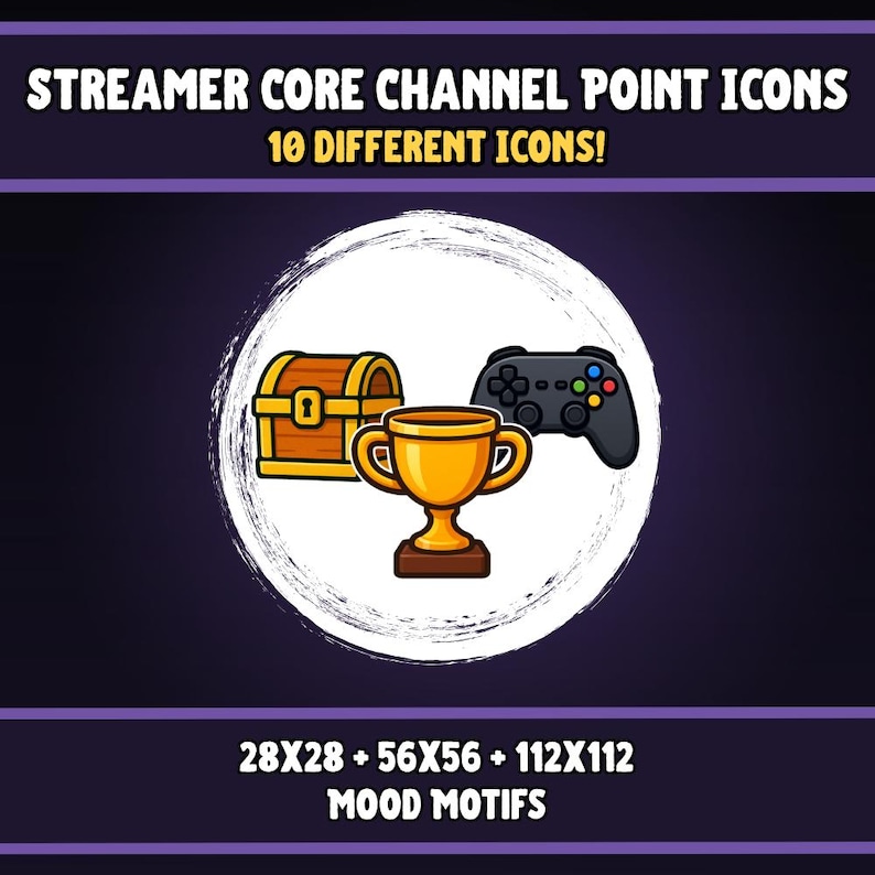 Streamer Channel Points Icons: Twitch & Kick Gaming Assets (PNG ...