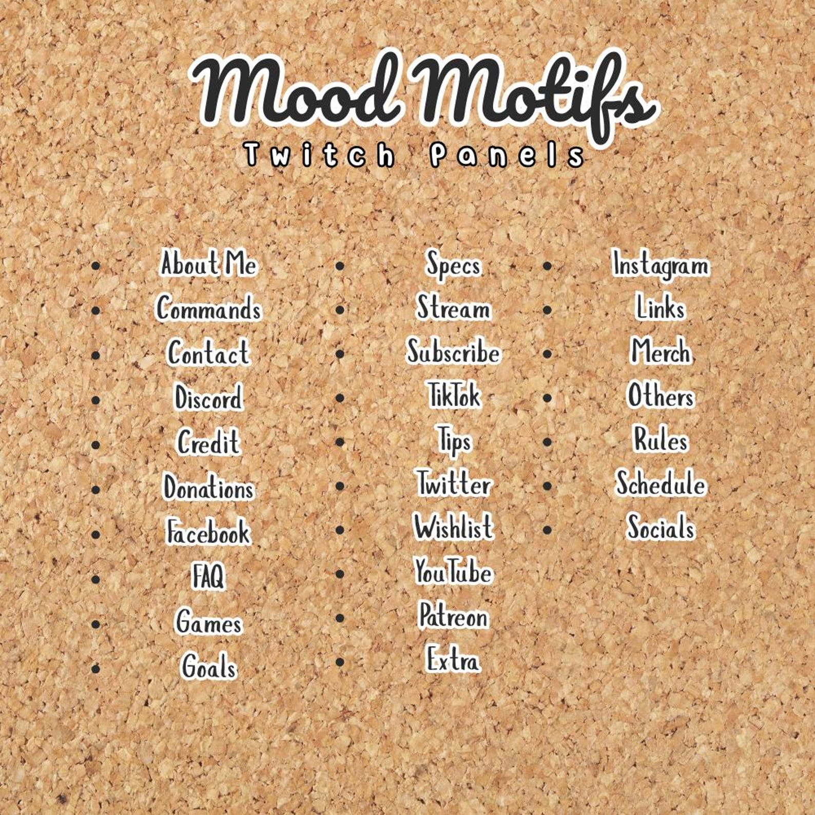 Ripped Paper Note Twitch Panels: Cozy Stream Overlay Bundle - Etsy
