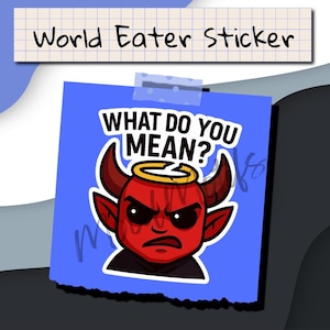 World Eater Demon | Crazy Devil Meme | Chibi Devil Discord Sticker | Funny Digital Download