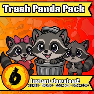 Trash Panda Emotes for Twitch | Raccoon Stream Emote Pack | Funny Emotes for Discord Kick YouTube