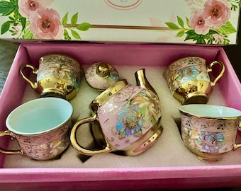 1 teapot 4 cups set with gift box