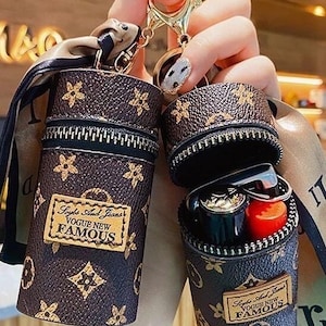 süßes keychain lippenstifttäschchen mit seidenschal