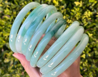 light green Jade bangle inner 62-63mm