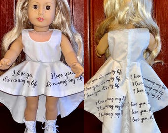 Tortured Eras-inspired Pop Star 18 Inch Doll Outfit Handmade