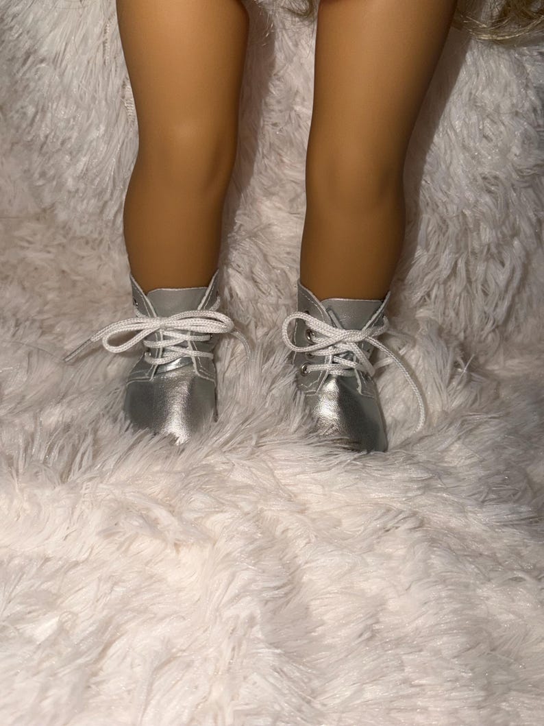 Music Lover 18 Inch Doll Outfit Only | Handmade American Girl Clothes | Silver Jacket & Pink Bodysuit, Concert Fashion, Easter Gift image 5