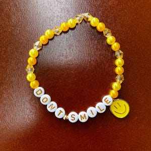 Don’t Smile Friendship Bracelet Sabrina Carpenter 7&quot; or 8&quot; Jewelry, Handmade Gift, Espresso, Please Please Please, Short n Sweet