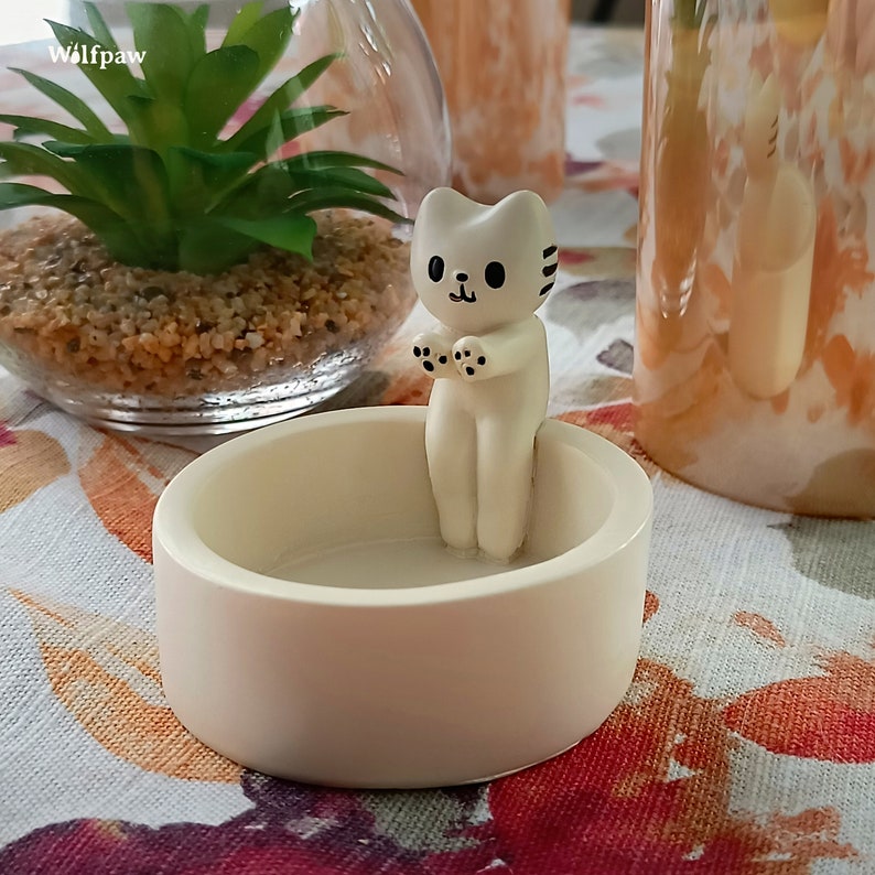 Kitten Cat Candle Holder Home Decor