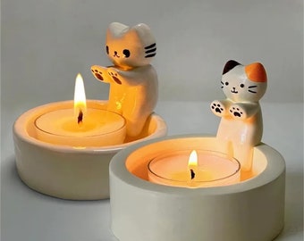 Adorable Kitten Candle Holder - Perfect for Cat Lovers!