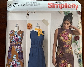 Uncut Misses Gertrude Made back-wrap dress Simplicity 8570