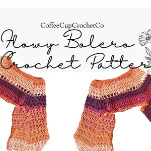 Flowy Bolero Shrug Crochet Pattern For Crocheters