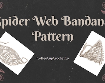 Spider Web Bandana Crochet Pattern For Halloween Fall
